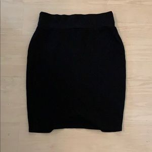Black knee length skirt